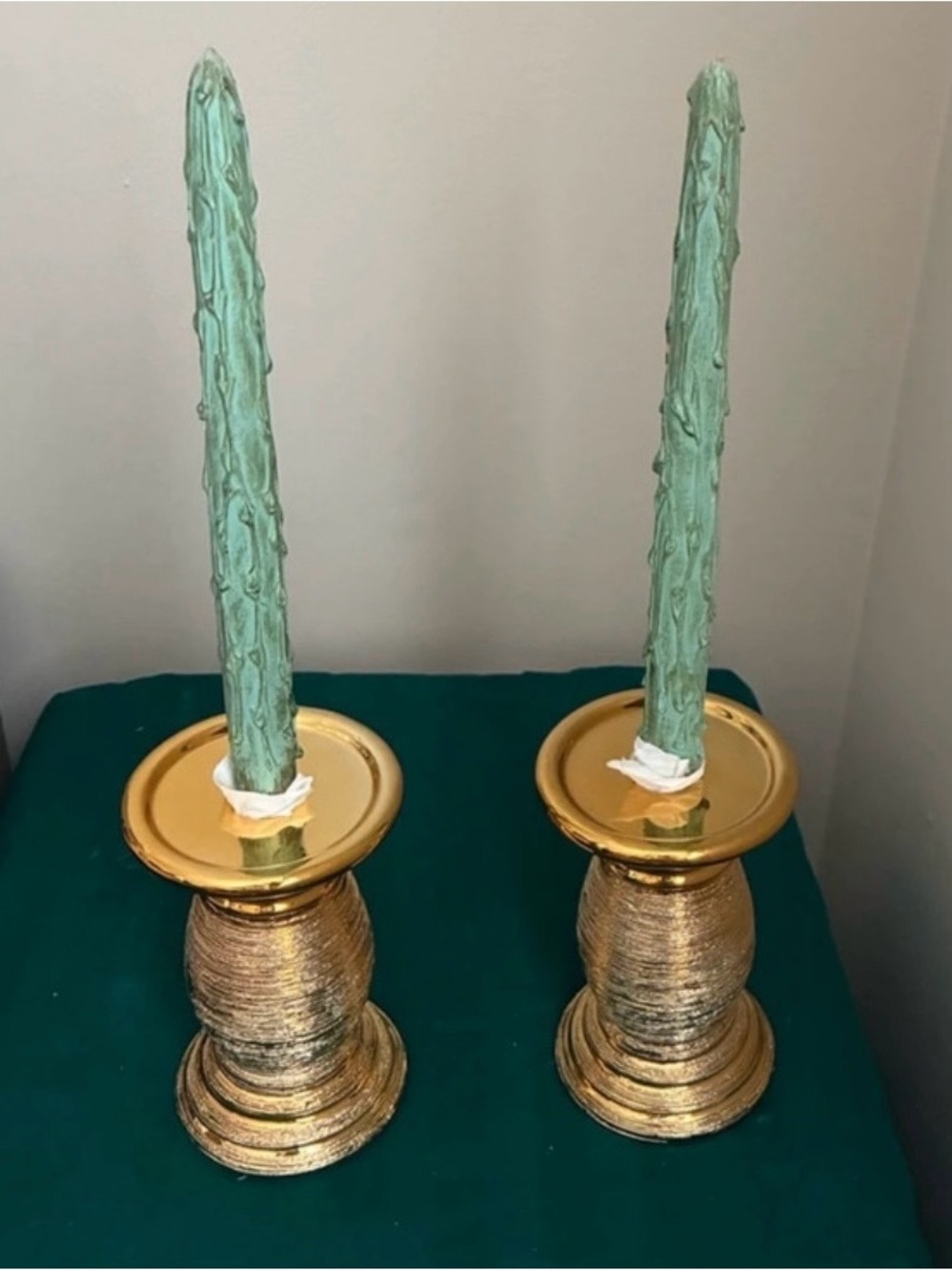 Gold Candle Stick Set